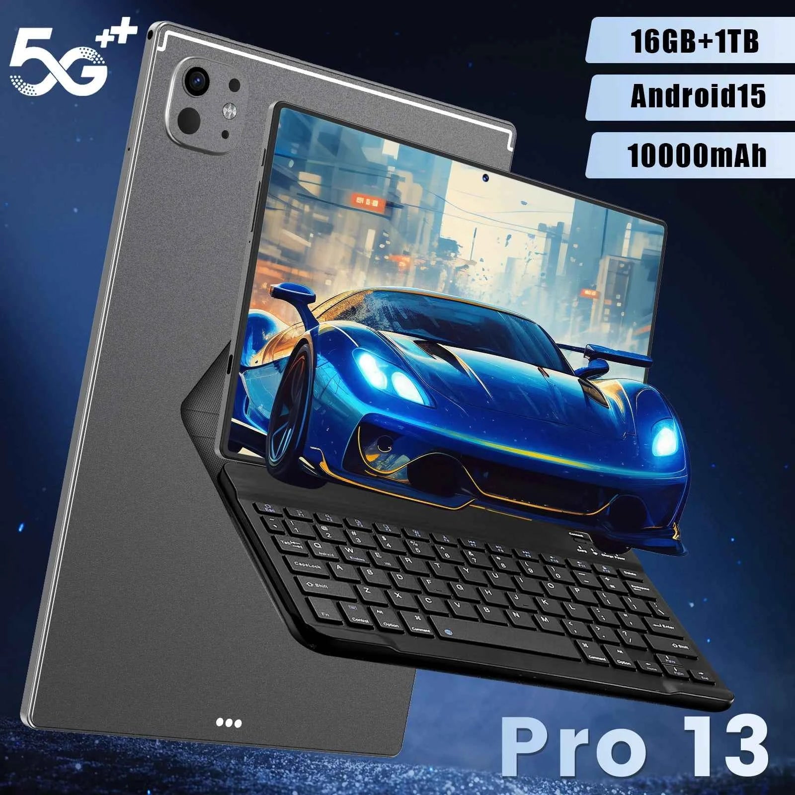 Pro 13 Android Tablet with 10.1 Inch Display Snapdragon 8 Gen3 16GB RAM 1TB ROM  10000mAh Battery 5G LTE and GPS