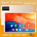 12 Inch Dual SIM Android Tablet  16GB+1TB 14 Pro Pro Branded Educational Phone Call Feature