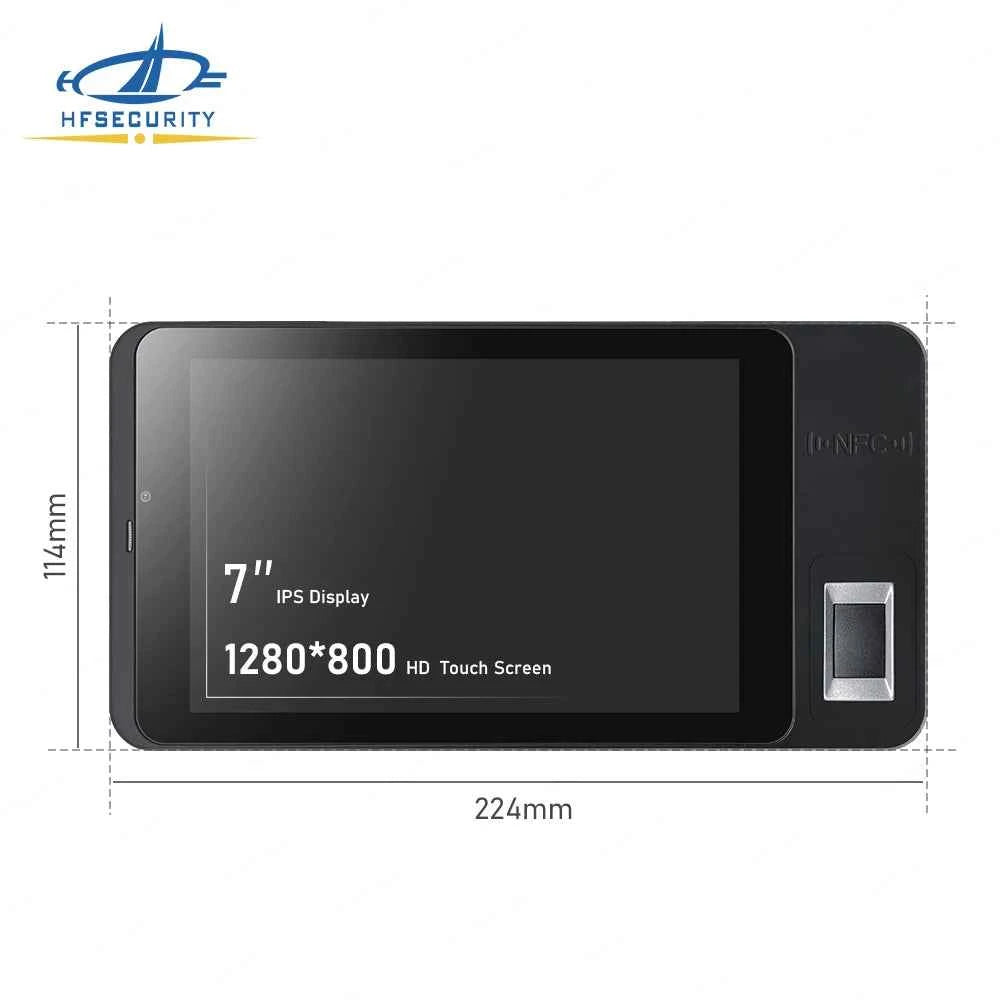 HFSecurity FP07  7 Inch Biometric Tablet Android Fingerprint Card Scan Mobile Handheld Tablet with Free SDK API