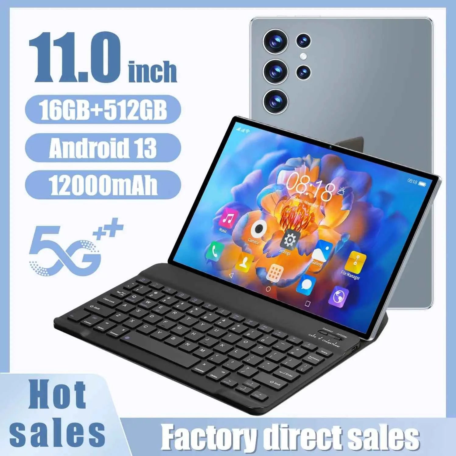 16GB+512GB Dual SIM Android Tablet 10.1 Inch, Educational with Phone Call Feature  S23U  Branded