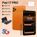 Global Version 5G Pad 17 Pro Max 10.1Inch Android Tablet 16GB+1TB 10000mAh Battery