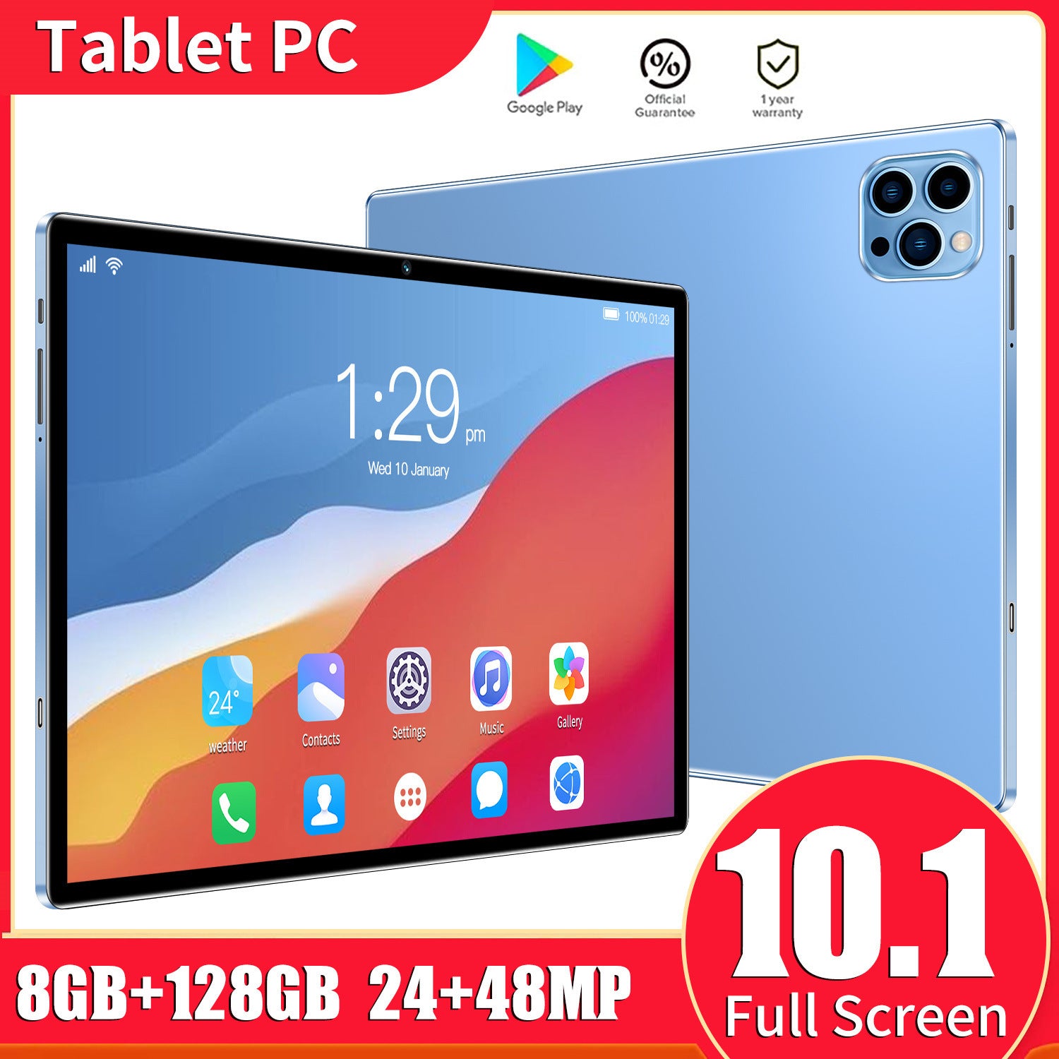 10.1" 5G Tablet — Dual SIM, 8GB RAM, 128GB Storage | Work, Stream & Learn Anywhere