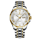 Men's Luxury-Style Quartz Watch — Day/Date, Stainless Steel Bracelet
