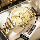 Men's Luxury-Style Quartz Watch — Day/Date, Stainless Steel Bracelet
