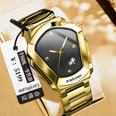 BINBOND Men's Quartz Watch — Crystal-Accent Dial, Steel Bracelet