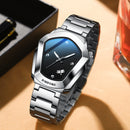 BINBOND Men's Quartz Watch — Crystal-Accent Dial, Steel Bracelet
