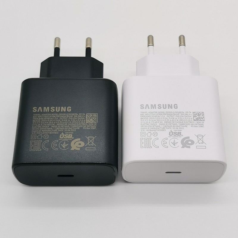 45W USB-C Fast Charger — Travel Adapter + 1m Cable (US/EU/UK)