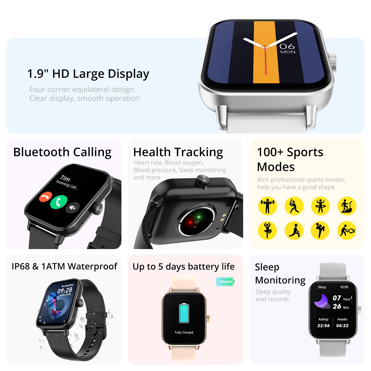 COLMI P81 Ultra Smartwatch — 1.9" Display, Bluetooth Calling & Health Tracking
