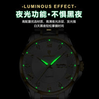 Men's Luxury-Style Quartz Watch — Day/Date, Stainless Steel Bracelet