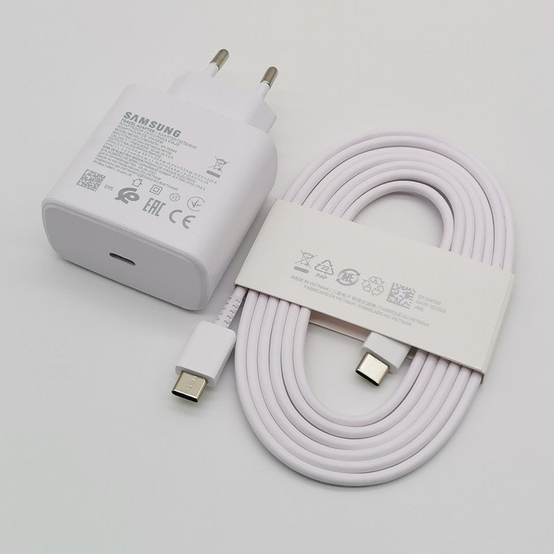 45W USB-C Fast Charger — Travel Adapter + 1m Cable (US/EU/UK)