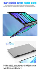 CRELANDER YG14D Dual Screen 2-in-1 Laptop – 14"+14" 2K Touch | Intel N95/N100 | Up to 32GB | RGB Backlit | 360° Flip