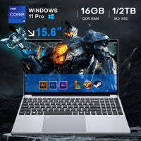 Portable 15.6" Gaming Laptop Computer Intel Core i9 10980HK/9900U Windows 11 PC Gamer 16GB RAM Fingerprint Unlock Notebook PC