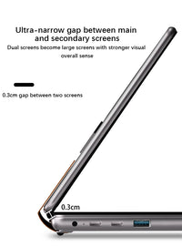 GLF-S2 Dual-Screen Laptop — Twin 10.9" Touch, Intel i3-1215U/N100, 2-in-1