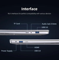 2025 Office Laptop Windows 11 Intel Atom x7 A3950 Notebook PC Gamer 12GB RAM 512GB 1TB SSD 1920*1080 Office Computer