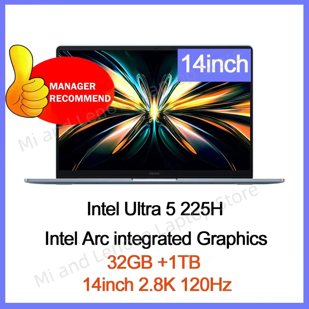 Xiaomi REDMI Book Pro 14 2025 – Intel Core Ultra 5/7 | Up to 32GB DDR5 | 1TB SSD | 2.8K 120Hz | Wi-Fi 6