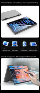 CRELANDER YG14D Dual Screen 2-in-1 Laptop – 14"+14" 2K Touch | Intel N95/N100 | Up to 32GB | RGB Backlit | 360° Flip