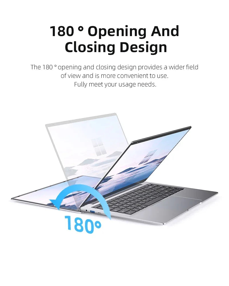 15.6" Office Laptop — Intel Atom x7, 12GB RAM, Up to 2TB SSD, Windows 11