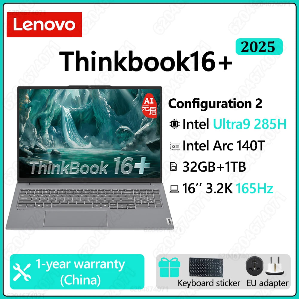 Lenovo ThinkBook 16+ 2024 – Intel Ultra 9 | 32GB DDR5 | 1TB SSD | 3.2K 165Hz | Intel ARC | Thunderbolt 4