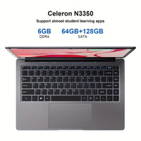 14 Inch Laptop Intel Celeron N3350 6GB RAM 64GB+128GB SSD Windows 10