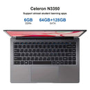 14 Inch Laptop Intel Celeron N3350 6GB RAM 64GB+128GB SSD Windows 10