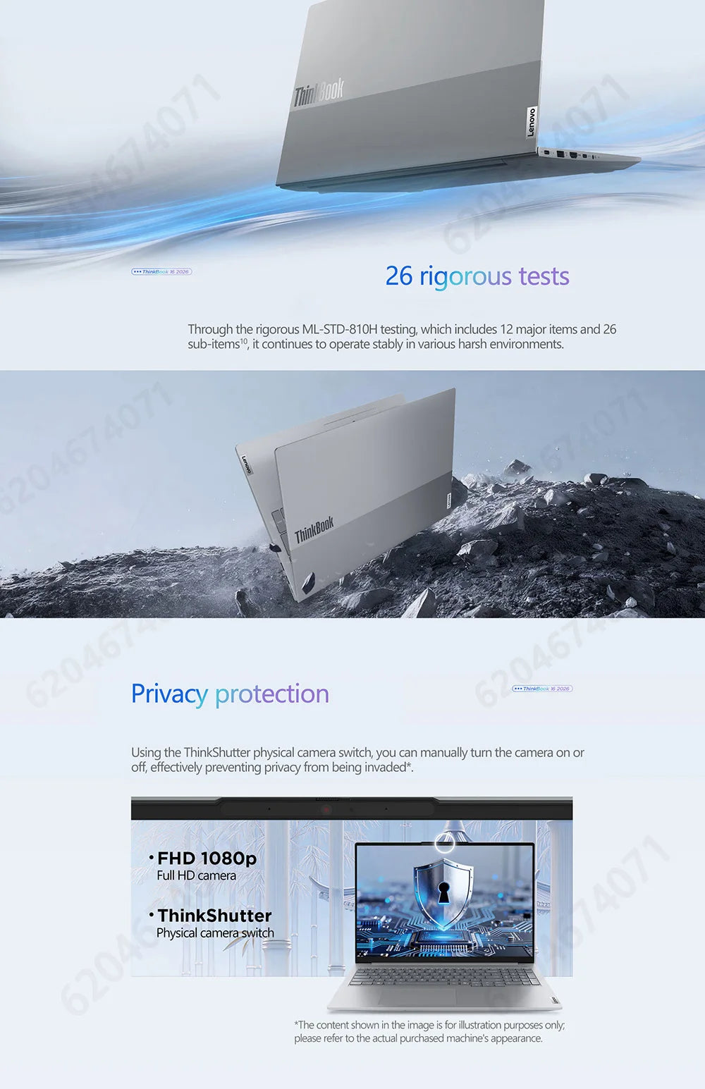 Lenovo ThinkBook16 2026 Ryzen 7 H 260 24GB 1TB /ThinkBook16+ 2026 AI7 H 450 32GB 1TB 16''