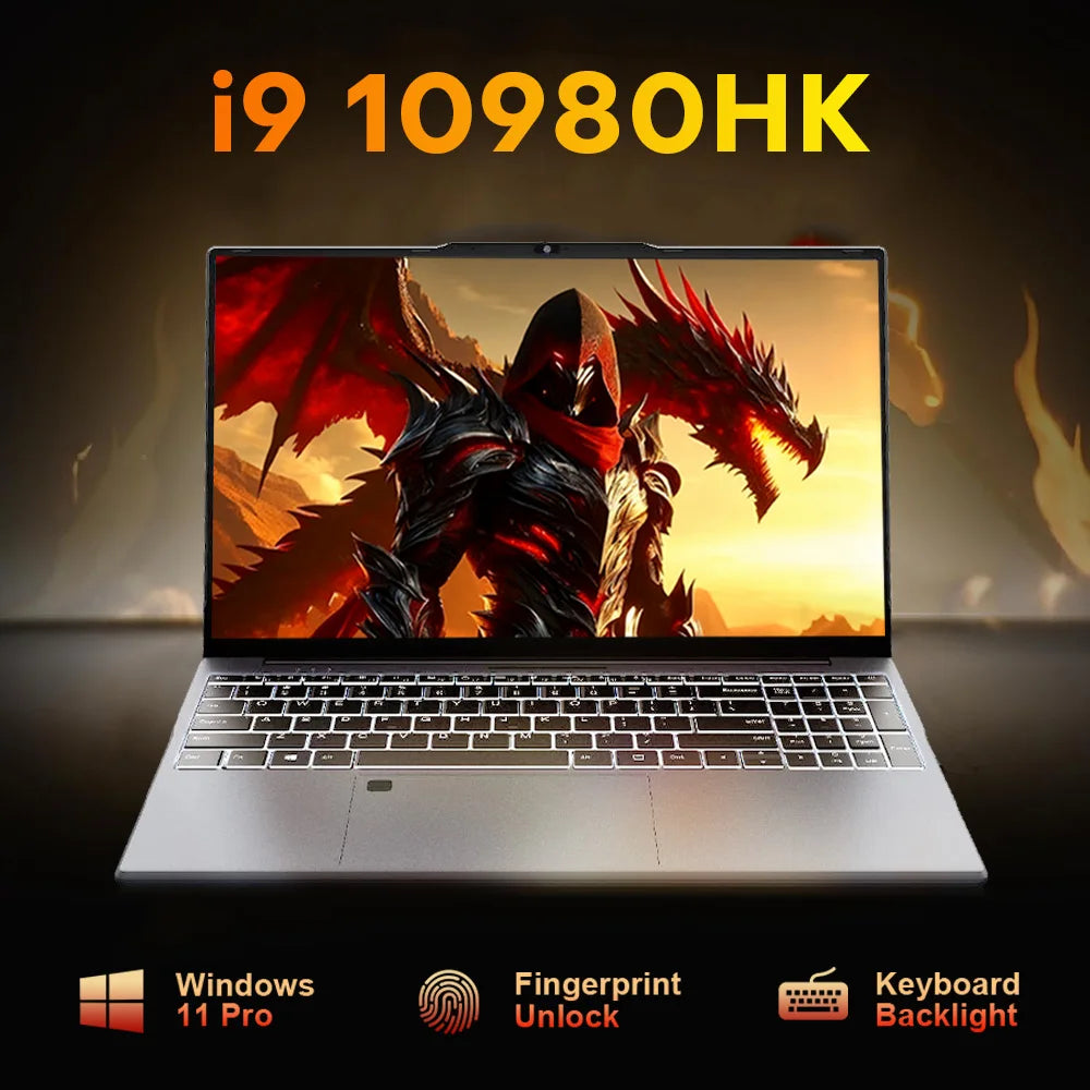 15.6" Gaming Laptop – Intel Core i9 or i3 | 16GB RAM | FHD IPS | Fingerprint | Backlit KB | Windows 11