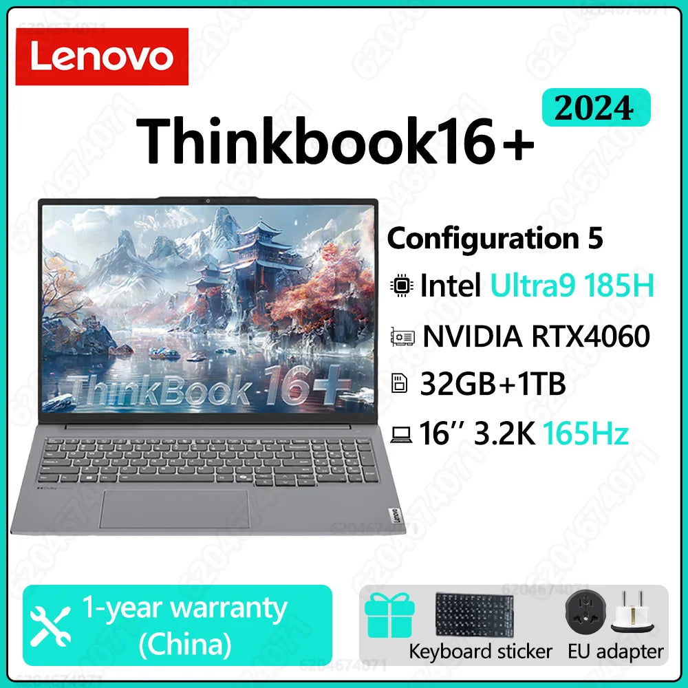 Lenovo ThinkBook 16+ 2024 – Intel Ultra 9 | 32GB DDR5 | 1TB SSD | 3.2K 165Hz | Intel ARC | Thunderbolt 4