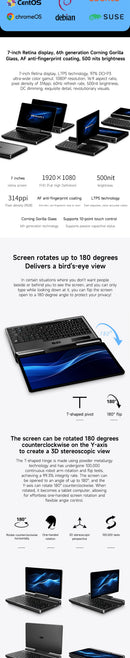 GPD MicroPC 2 — 7" Mini Laptop, Intel i3-N300, 16GB RAM, Up to 4TB SSD