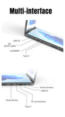 CRELANDER Dual Screen Laptop 14+14 Inch 2K Touch Screen Notebook Intel N95 CPU 360 Degree Flip Metal Case 2 in 1 Laptop Computer