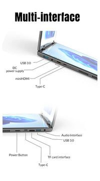CRELANDER YG14D Dual Screen 2-in-1 Laptop – 14"+14" 2K Touch | Intel N95/N100 | Up to 32GB | RGB Backlit | 360° Flip