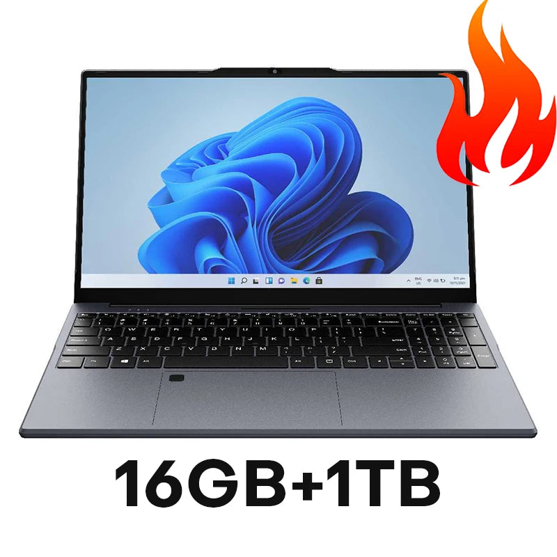 15.6" Laptop — Intel Core i7, 16GB DDR4, Up to 2TB SSD, Windows 11